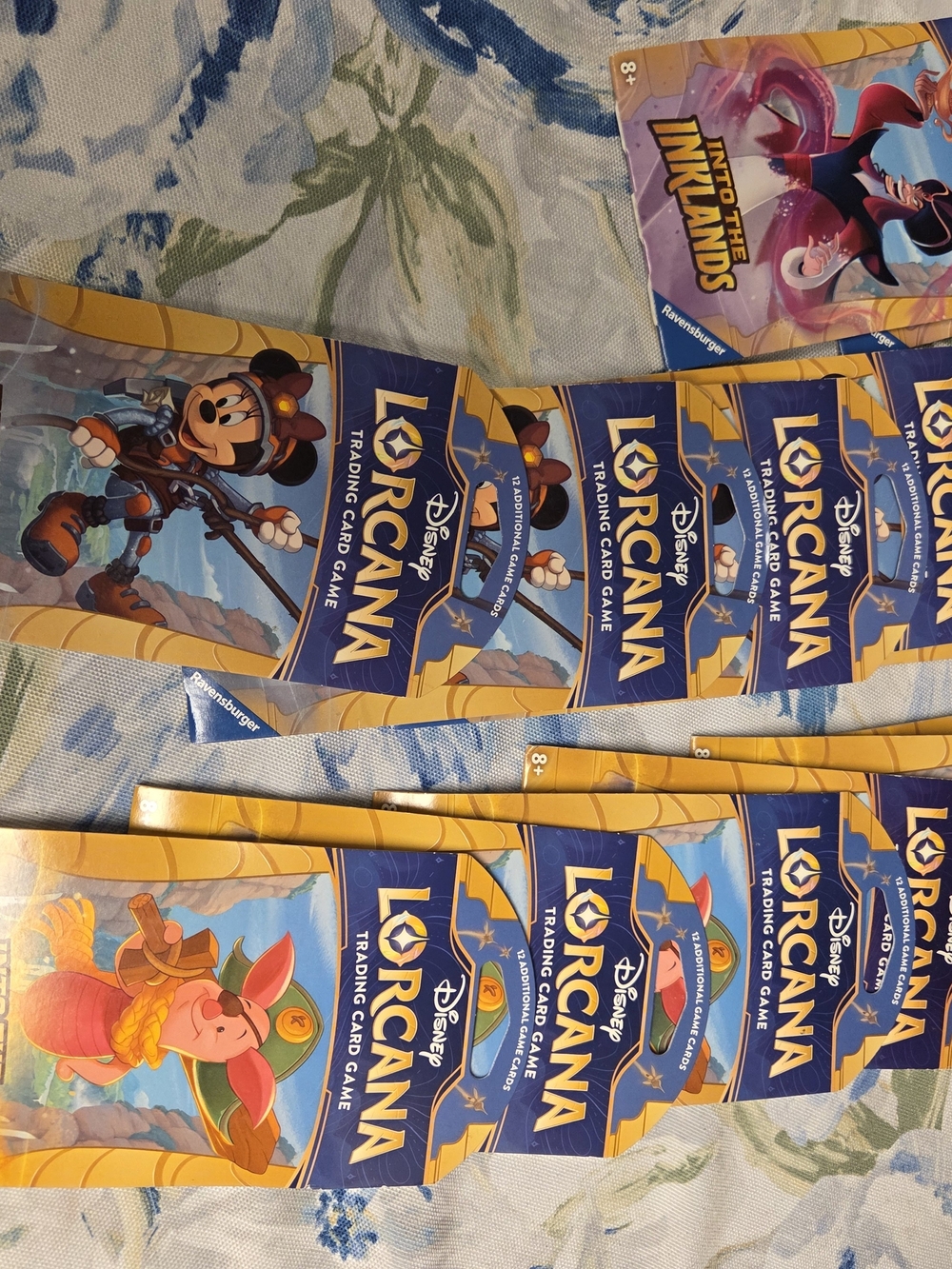 Disney Lorcana Trading Card Game Booster Packs - Blue and Yellow